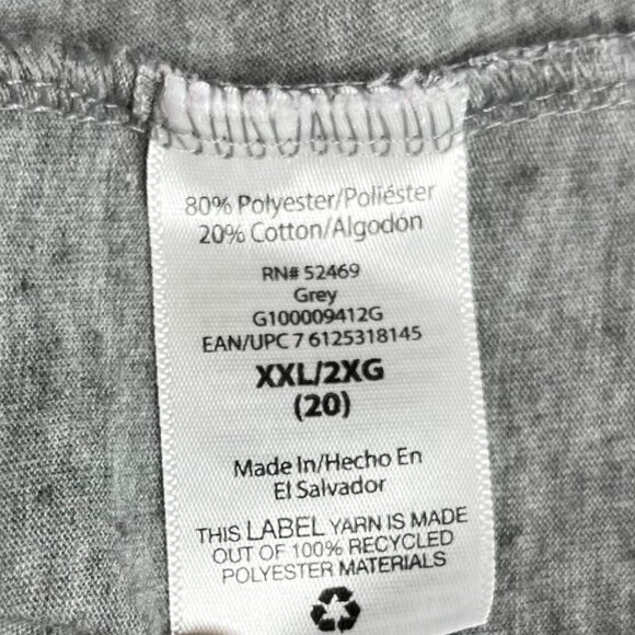 St Patricks Day Irish Womens Tshirt Flag Shamrocks Gray Size XXL - Picture 7 of 7